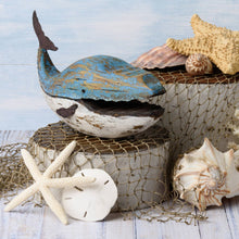 Load image into Gallery viewer, Large Wooden Blue Whale Sitter