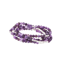 Load image into Gallery viewer, Amethyst Gemstone Wrap With Silver Accents