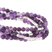 Load image into Gallery viewer, Amethyst Gemstone Wrap With Silver Accents