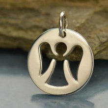 Load image into Gallery viewer, Sterling Silver Angel Disk Charm