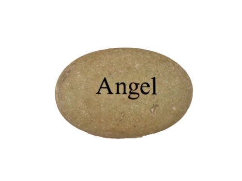 Angel Small Carved Beach Stone