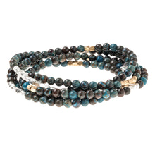Load image into Gallery viewer, Blue Sky Jasper Gemstone Wrap With Silver and Gold Accents