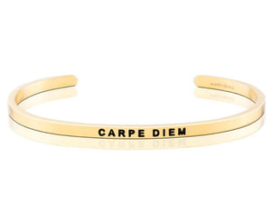 Carpe Diem Mantraband Cuff Bracelet