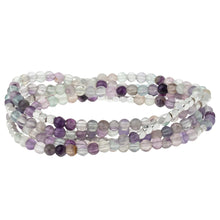 Load image into Gallery viewer, Fluorite Gemstone Wrap With Silver Accents