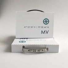 Load image into Gallery viewer, Martha's Vineyard Coordinates Cuff Bracelet