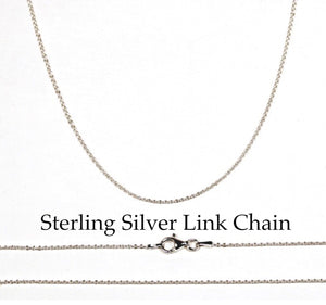 Sterling Silver Om Symbol Charm with Genuine 1 Pt. Diamond