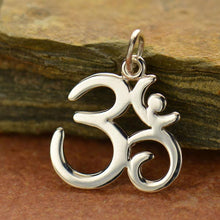 Load image into Gallery viewer, Sterling Silver Om Symbol Charm