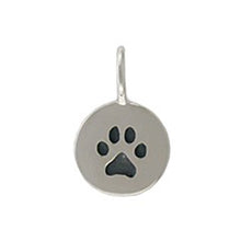 Load image into Gallery viewer, Sterling Silver Paw Disk Charm