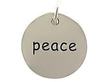 Load image into Gallery viewer, Sterling Silver Peace Round Word Charm