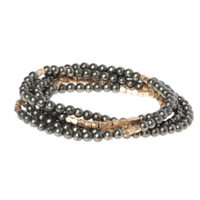 Load image into Gallery viewer, Pyrite Gemstone Wrap With Gold Accents
