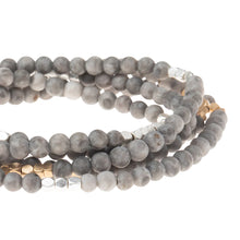 Load image into Gallery viewer, River Stone Gemstone Wrap With Gold and Silver Accents