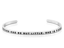 Load image into Gallery viewer, She Is Fierce Mantraband Cuff Bracelet
