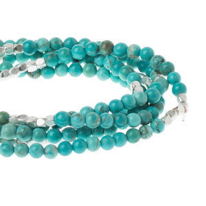 Turquoise Gemstone Wrap With Silver Accents