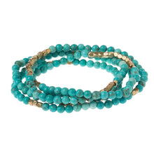 Load image into Gallery viewer, Turquoise Gemstone Wrap With Gold Accents