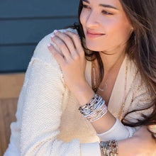 Load image into Gallery viewer, Tourmaline Gemstone Wrap With Hematite and Gold Accents