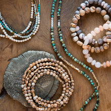 Load image into Gallery viewer, Turquoise Gemstone Wrap With Gold Accents