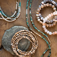 Load image into Gallery viewer, Tourmaline Gemstone Wrap With Hematite and Gold Accents