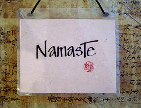 Namaste Laminated Sign