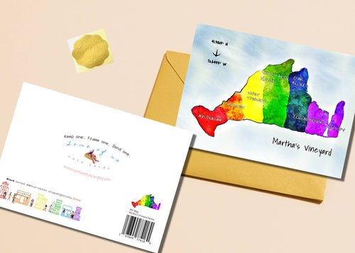 Vineyard Rainbow Map Card