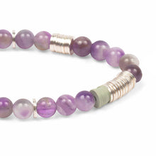 Load image into Gallery viewer, Amethyst Stone Stacking Bracelet