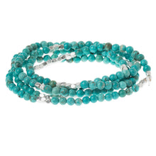 Load image into Gallery viewer, Turquoise/Silver Stone Wrap