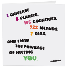 Load image into Gallery viewer, 1 Universe 8 Planets - Friendship (Unknown) Card