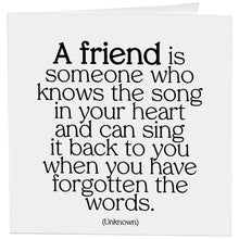 Load image into Gallery viewer, Song In Your Heart - Friendship (Unknown) Card
