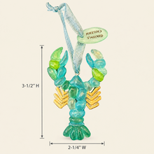 Load image into Gallery viewer, Martha’s Vineyard Lobster Driftwood and Sea Glass Ornament