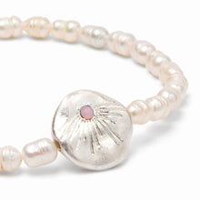 Load image into Gallery viewer, Pearl Affirmation Bracelet - Love/Silver