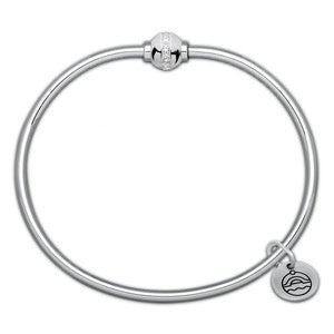 Cape Cod Bracelet with Silver Ball and CZ Inlay