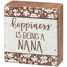 Load image into Gallery viewer, Being A Nana Slat Box Sign