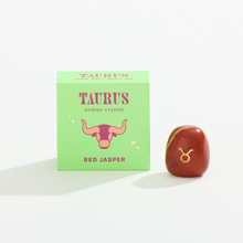 Load image into Gallery viewer, Taurus Boxed Zodiac Crystal – Red Jasper