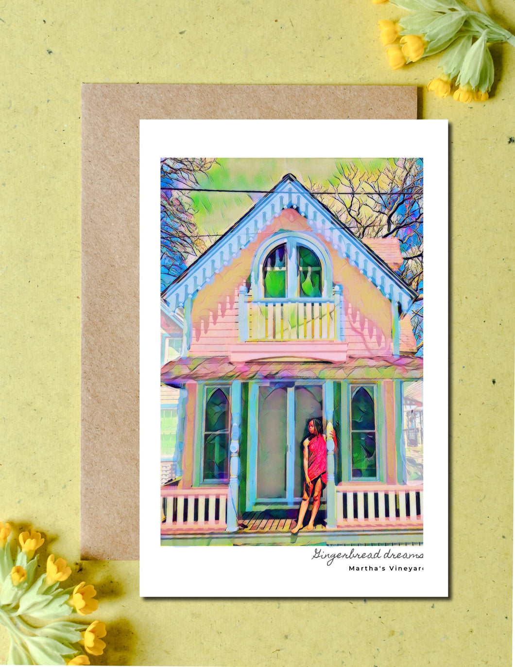 Pink Gingerbread Card
