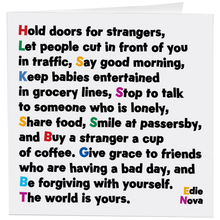 Load image into Gallery viewer, Hold Doors For Strangers (Edie Nova) Card