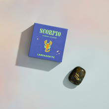 Load image into Gallery viewer, Scorpio Boxed Zodiac Crystal - Labradorite