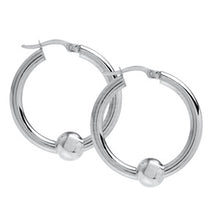 Load image into Gallery viewer, Cape Cod Classic Hoops with Silver Ball
