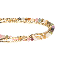 Load image into Gallery viewer, Tourmaline/Gold Delicate Stone Wrap