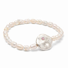 Load image into Gallery viewer, Pearl Affirmation Bracelet - Love/Silver