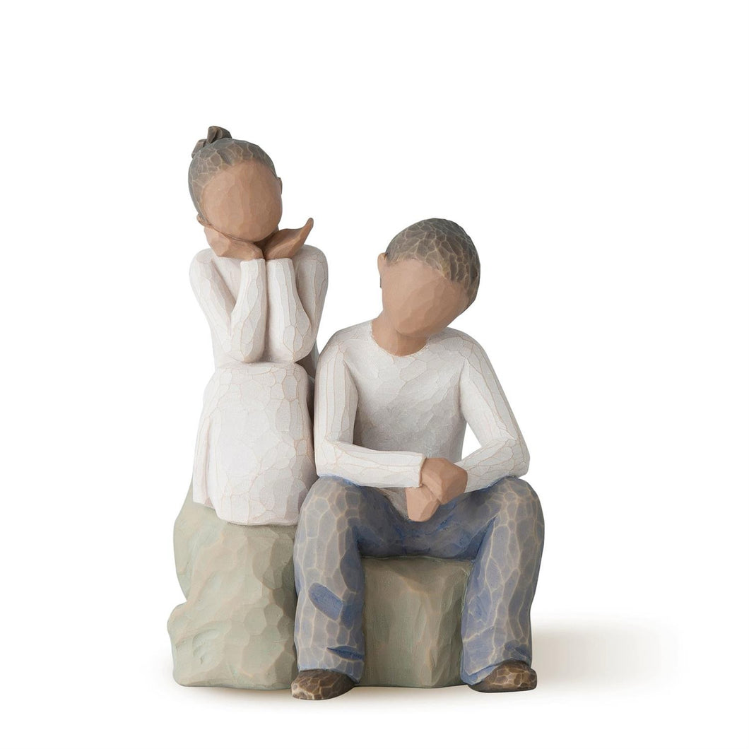 Brother And Sister (Darker Skin) Willow Tree