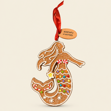 Load image into Gallery viewer, Martha’s Vineyard Gingerbread Mermaid Ornament