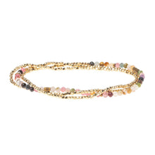 Load image into Gallery viewer, Tourmaline/Gold Delicate Stone Wrap