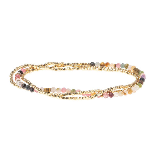 Tourmaline/Gold Delicate Stone Wrap