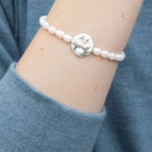 Load image into Gallery viewer, Pearl Affirmation Bracelet - Love/Silver