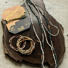 Load image into Gallery viewer, Turquoise/Silver Stone Wrap