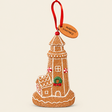 Load image into Gallery viewer, Martha’s Vineyard Gingerbread Lighthouse Ornament