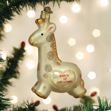 Load image into Gallery viewer, Baby&#39;s First Christmas Giraffe Ornament Ornament