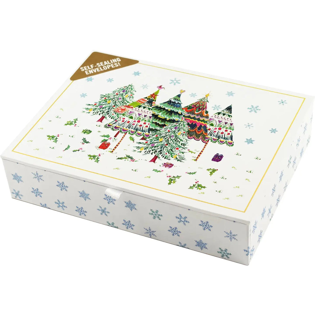 Merry Evergreens Deluxe Boxed Holiday Cards