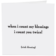 Load image into Gallery viewer, Count My Blessings (Irish Blessing) Card