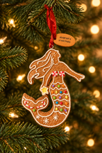Load image into Gallery viewer, Martha’s Vineyard Gingerbread Mermaid Ornament