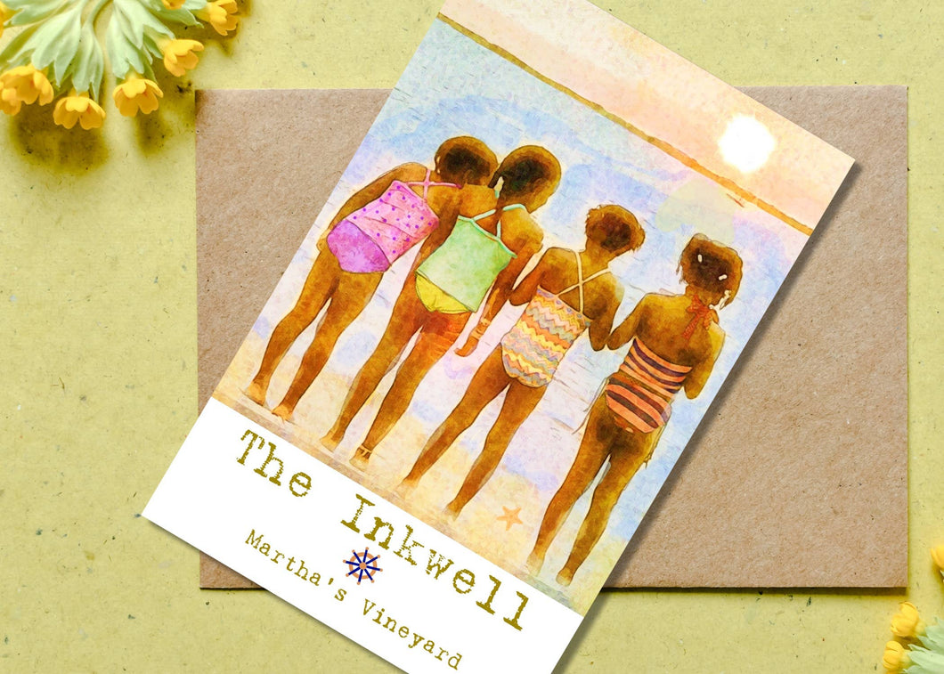 Girl Friends at the Inkwell Card